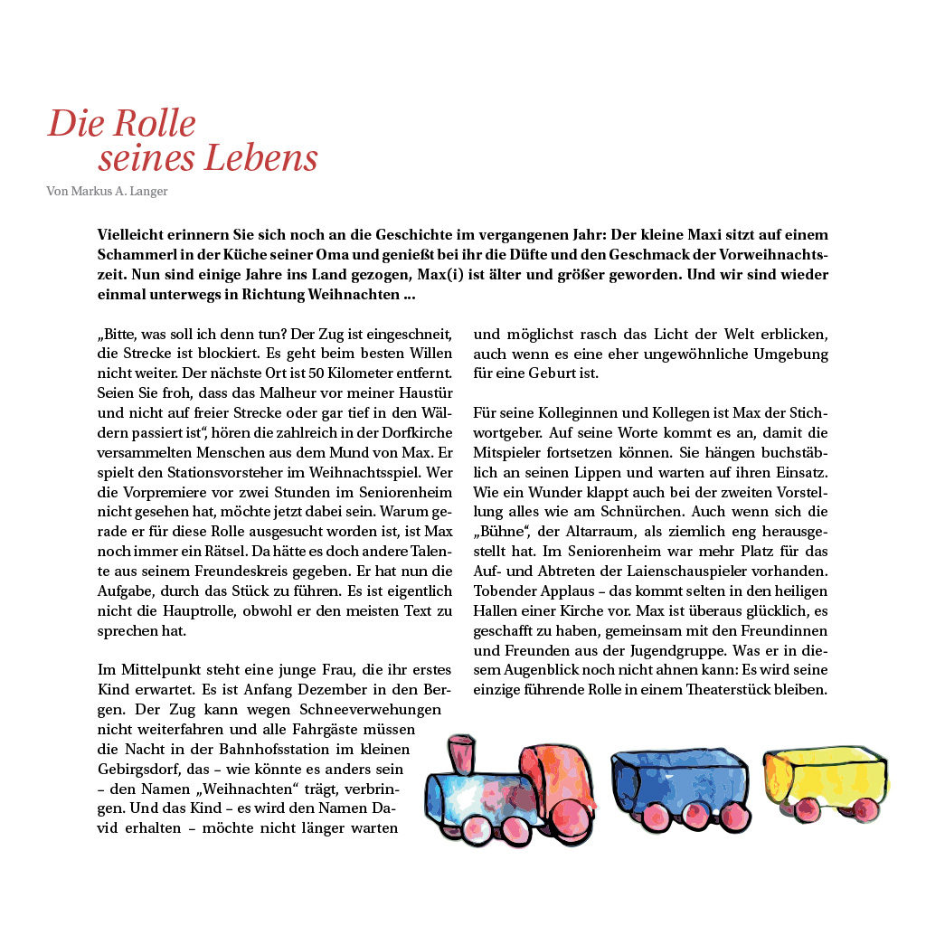 Markus Albert Langer: Die Rolle seines Lebens